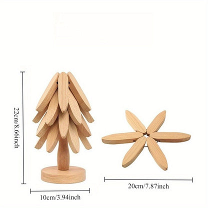 4-Piece Set of Bamboo Drink Coasters