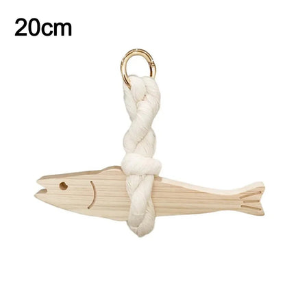 Lightweight Pine Wood Fish Wall Decor – Space-Saving Ornament