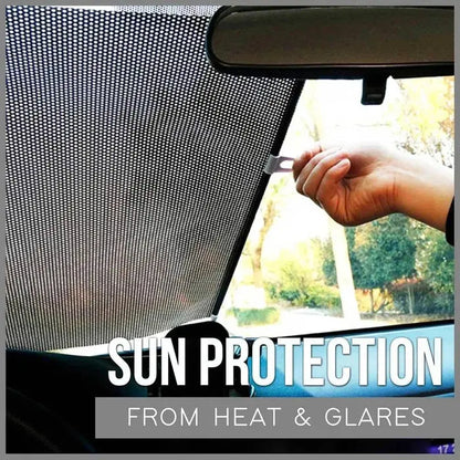Retractable Sunshade with UV Protection for Home and Vehicle