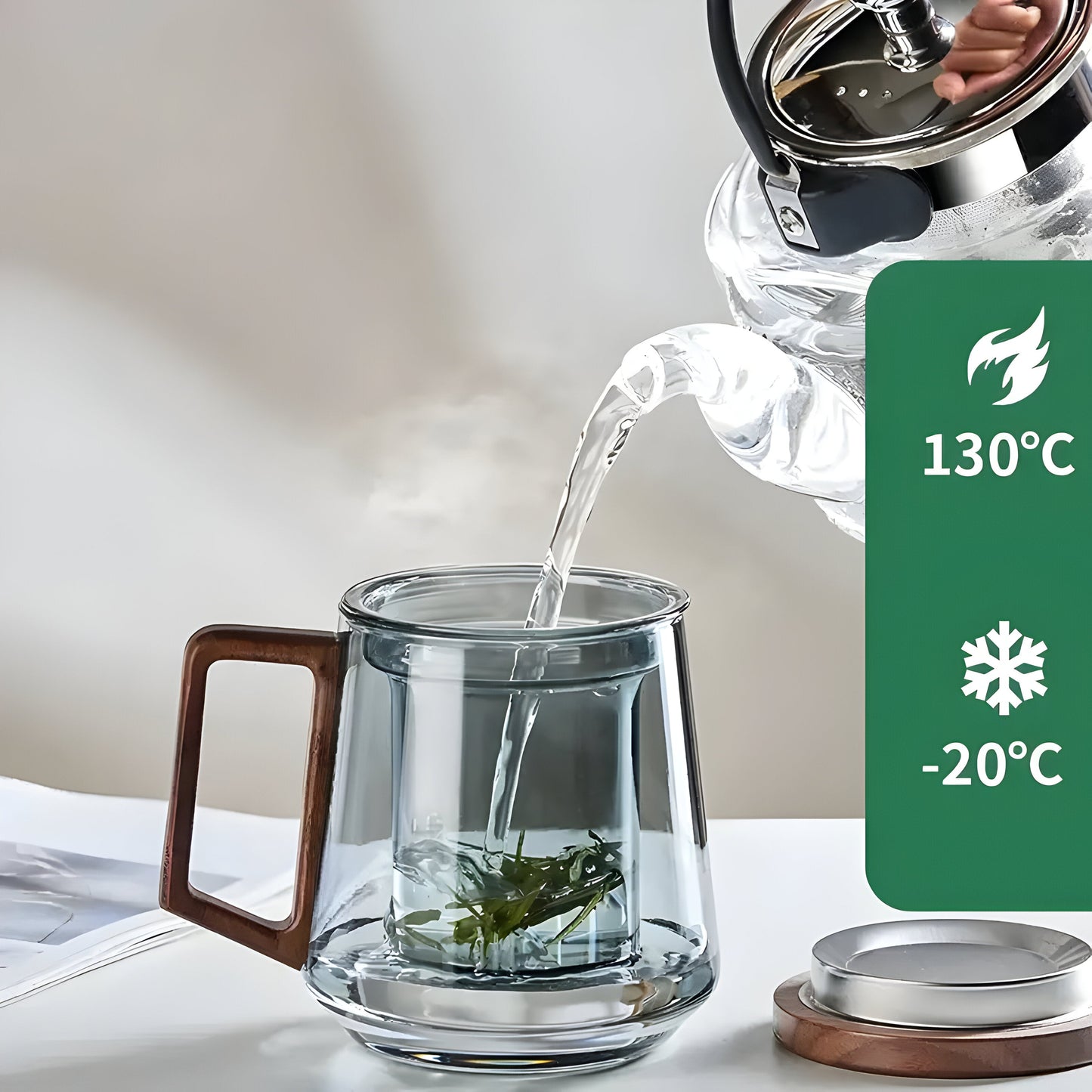 Heat-resistant Glass Tea Cup – Artisan Style Brew Mug