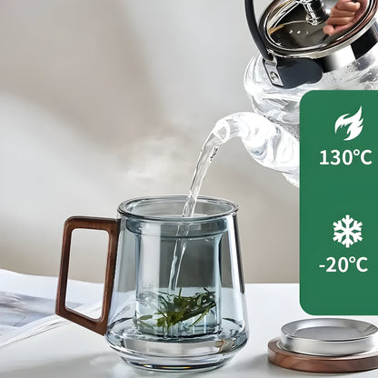 Heat-resistant Glass Tea Cup – Artisan Style Brew Mug