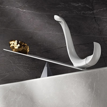 White C-Shaped Basin Tap