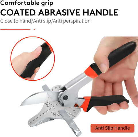 Precision Miter Cutter for Clean Angled Cuts | Adjustable Blade for Molding, PVC, and Rubber