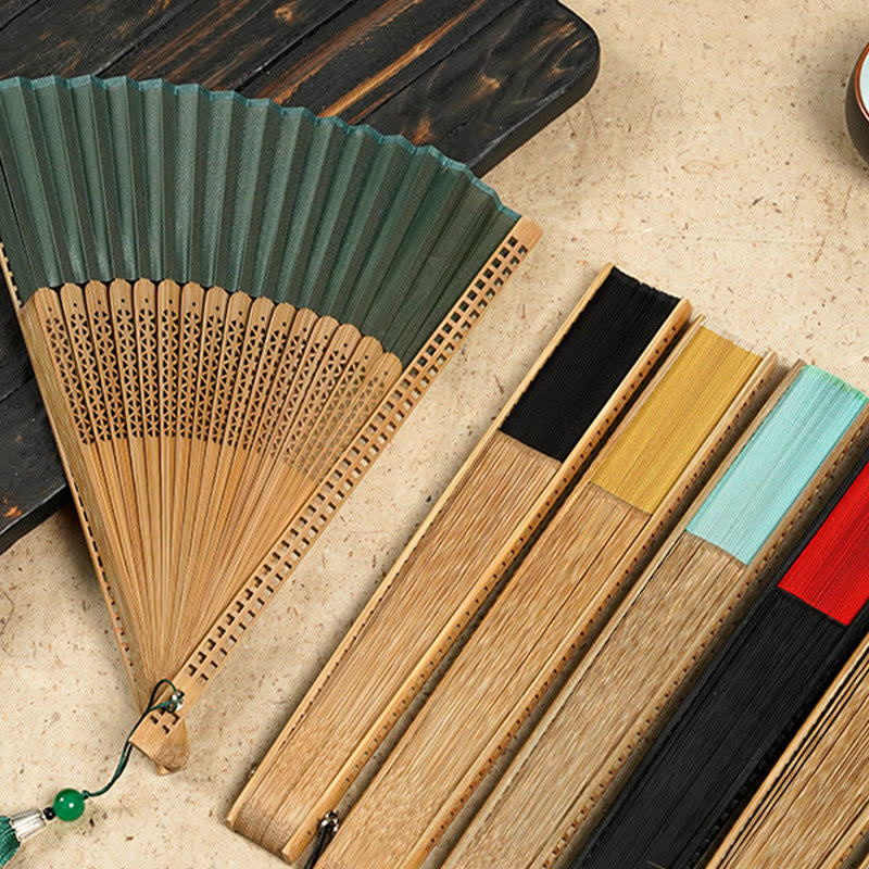 Bamboo Silk Handcrafted Fan