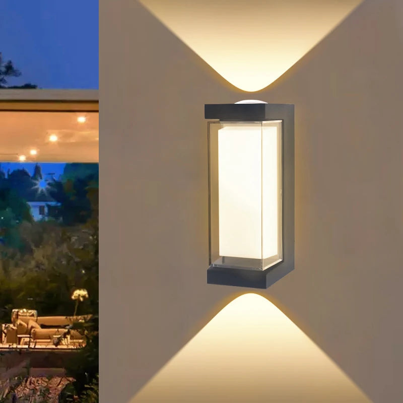 Contemporary Up/Down LED Wall Light | Waterproof IP65 | Aluminum | 17.5 × 12.5 × 10 cm