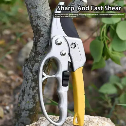 Garden Shears with Titanium-Coated Blade and Ergonomic Steel Handle