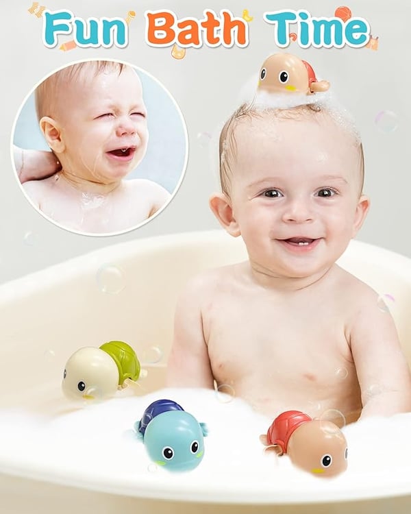 Interactive Turtle Bath Toy Set for Kids