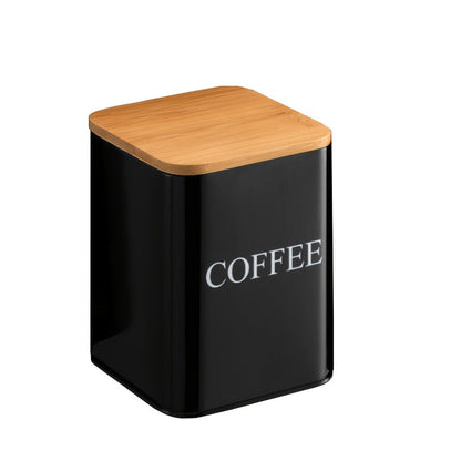 Bamboo Lid Kitchen Storage Set with Canisters for Tea, Coffee, and Sugar
