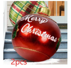60cm Inflatable Outdoor Christmas Ball – Weatherproof PVC Decoration