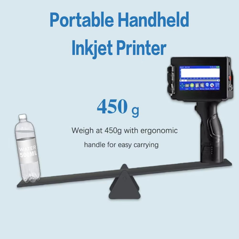 Portable Handheld Inkjet Coder Printer 600 DPI