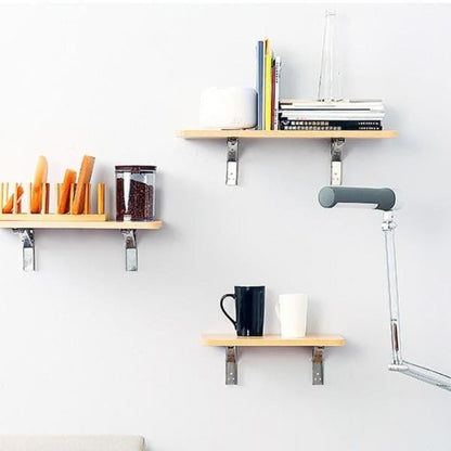 Space-Saving Folding Shelf Bracket for Versatile Use