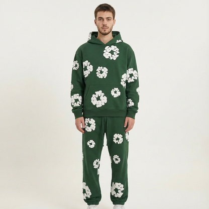 Chic Spring Sweatshirt for Men – Elegant Floral Design and Comfort