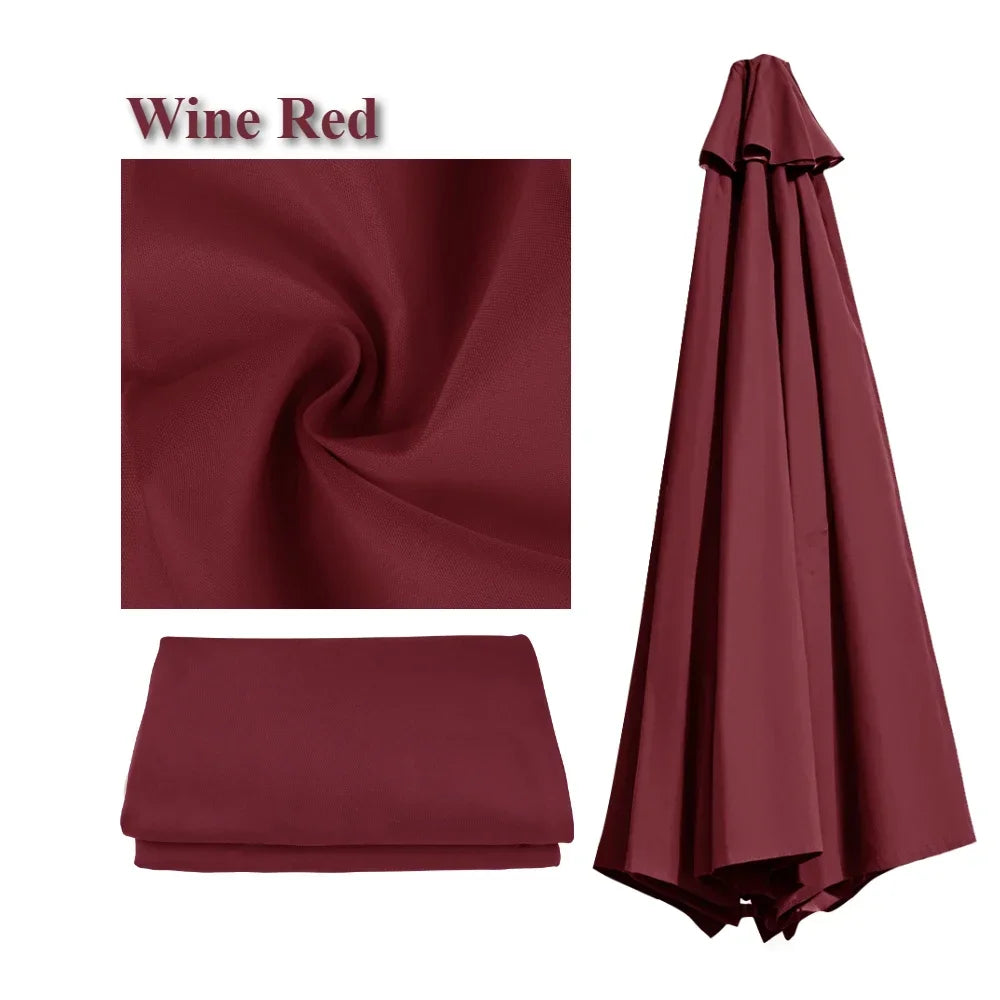 Waterproof Replacement Sun Umbrella Cover for 6/8 Ribs - Outdoor Use for Garden and Patio
