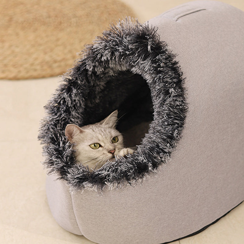 Cozy Animal Cave Bed | Warm and Comfortable Retreat for Your Furry Friend