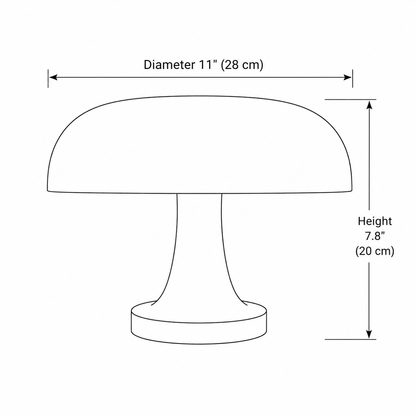 Ambient Table Lamp in Retro Mushroom Design