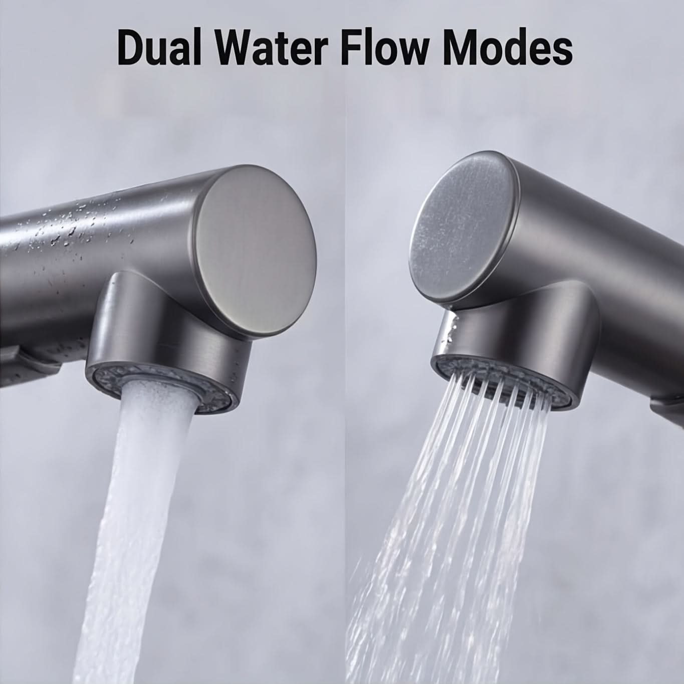 Modern Stainless Steel Pull-Out Kitchen Faucet