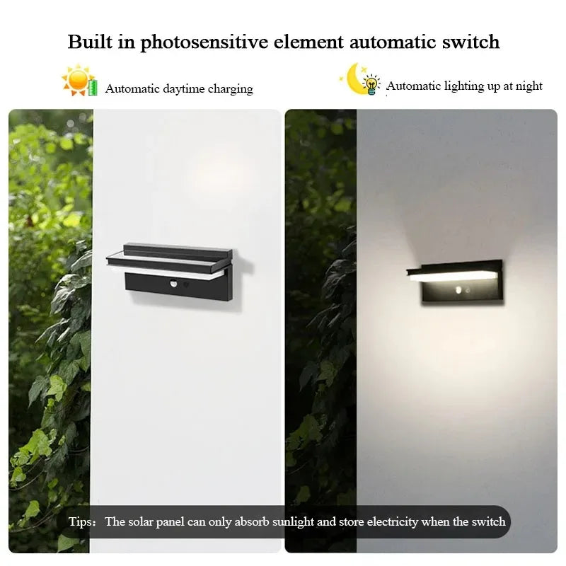 Solar Outdoor Wall Light with Motion Sensor | Waterproof IPX5 | Energy Efficient for Garden & Patio