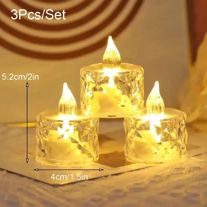 Buy 2 Get 1 Free | Flameless Crystal Candle - Last Day Discount