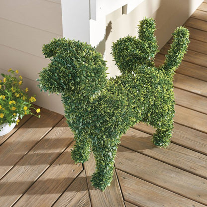 Topiary of Decorative Dog Urinating Figure