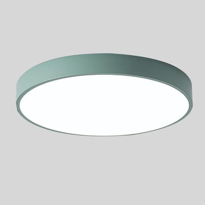 Nordic Style Circular LED Ceiling Light in Wooden Finish