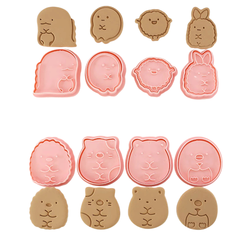 8-Piece Fun Character Cookie Cutter Set for Creative Baking