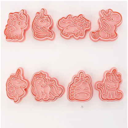 8-Piece Fun Character Cookie Cutter Set for Creative Baking