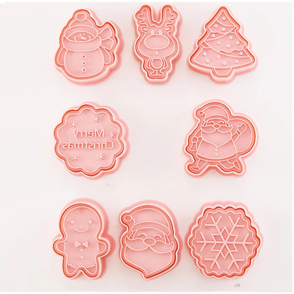 8-Piece Fun Character Cookie Cutter Set for Creative Baking