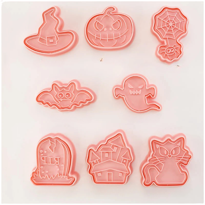 8-Piece Fun Character Cookie Cutter Set for Creative Baking