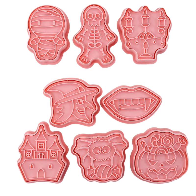 8-Piece Fun Character Cookie Cutter Set for Creative Baking