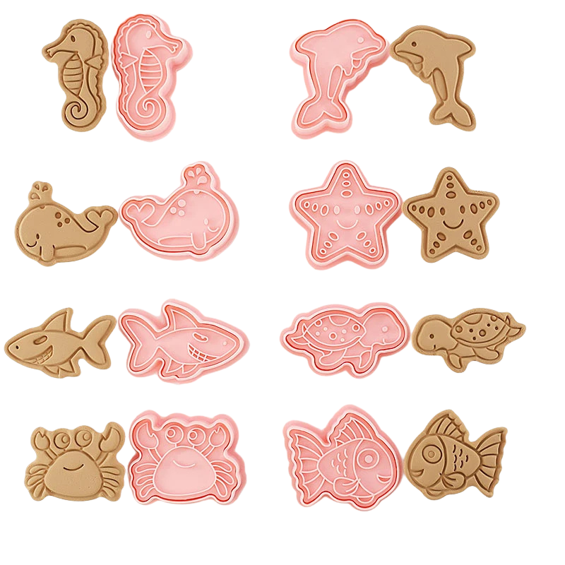 8-Piece Fun Character Cookie Cutter Set for Creative Baking