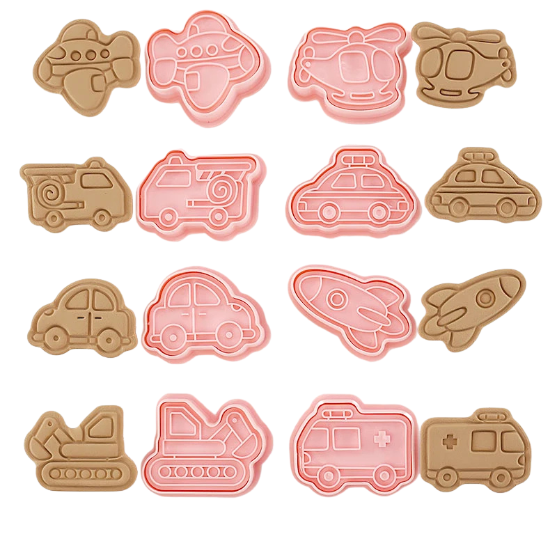 8-Piece Fun Character Cookie Cutter Set for Creative Baking