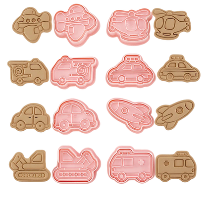 8-Piece Fun Character Cookie Cutter Set for Creative Baking