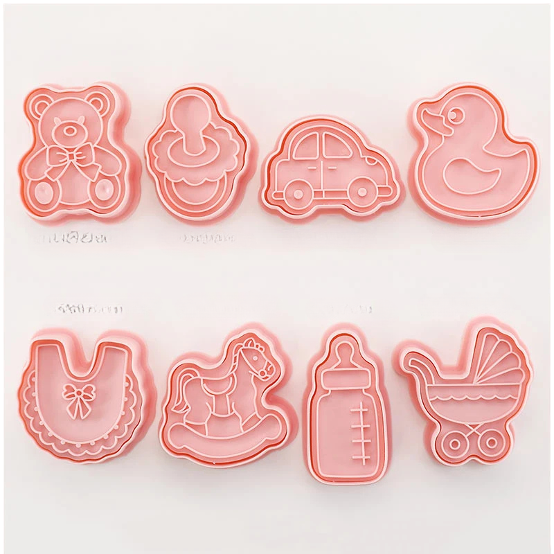 8-Piece Fun Character Cookie Cutter Set for Creative Baking