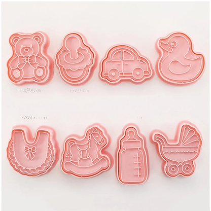8-Piece Fun Character Cookie Cutter Set for Creative Baking