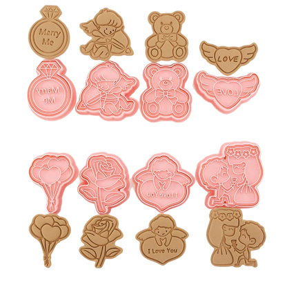 8-Piece Fun Character Cookie Cutter Set for Creative Baking
