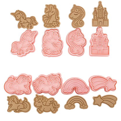 8-Piece Fun Character Cookie Cutter Set for Creative Baking