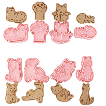 8-Piece Fun Character Cookie Cutter Set for Creative Baking