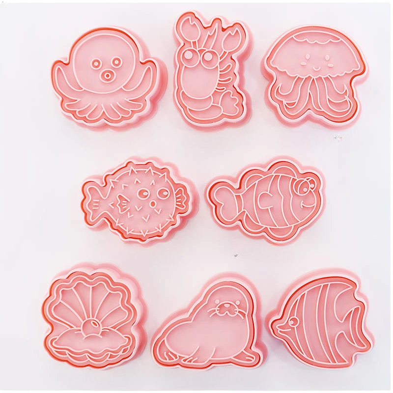 8-Piece Fun Character Cookie Cutter Set for Creative Baking