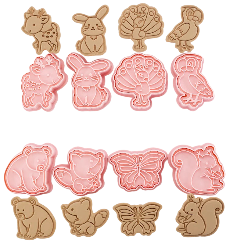 8-Piece Fun Character Cookie Cutter Set for Creative Baking