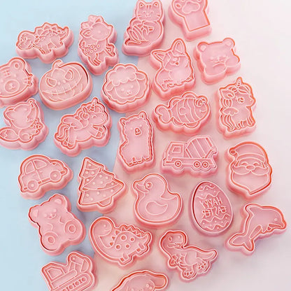 8-Piece Fun Character Cookie Cutter Set for Creative Baking