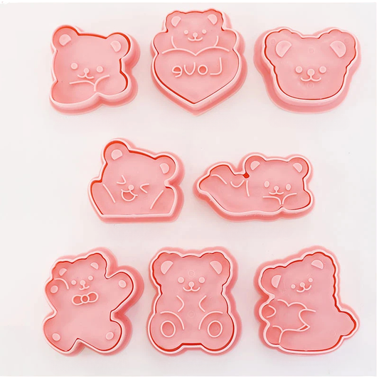8-Piece Fun Character Cookie Cutter Set for Creative Baking
