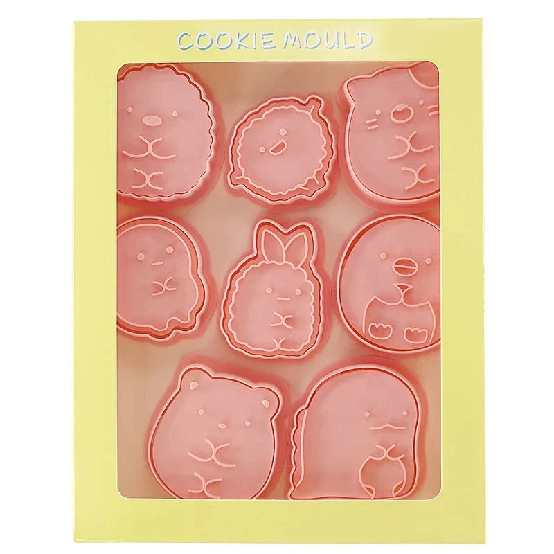 8-Piece Fun Character Cookie Cutter Set for Creative Baking