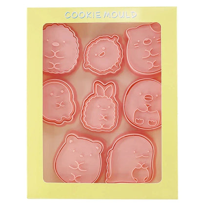 8-Piece Fun Character Cookie Cutter Set for Creative Baking