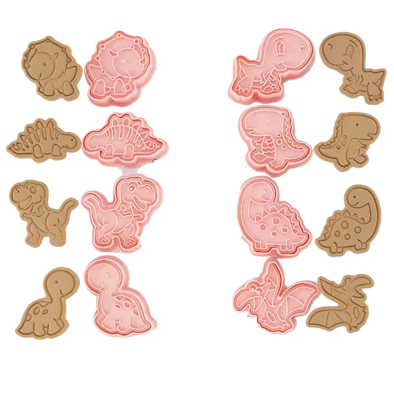 8-Piece Fun Character Cookie Cutter Set for Creative Baking