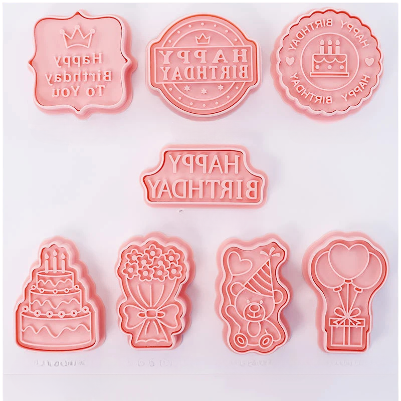 8-Piece Fun Character Cookie Cutter Set for Creative Baking
