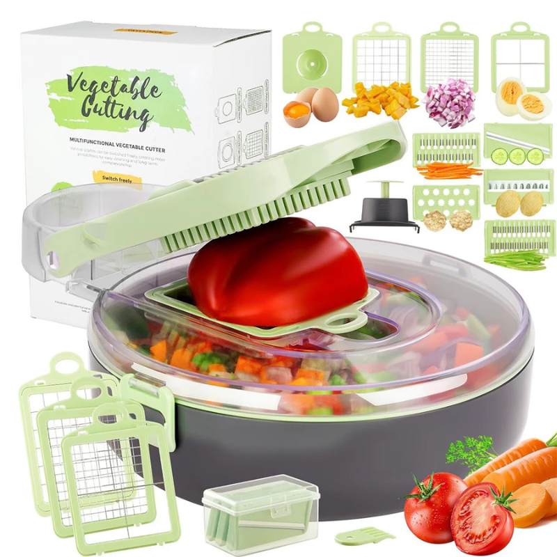 Versatile 9-in-1 Food Prep Slicer and Dicer with Storage