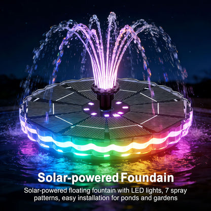 Colorful Solar Powered Fountain Pump