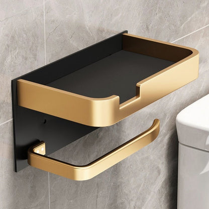Stylish Wall-Mounted Toilet Paper Dispenser with Shelf