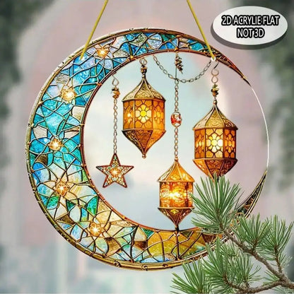 Decorative Moon Catcher for Windows – Vibrant Sun Catcher Ornament