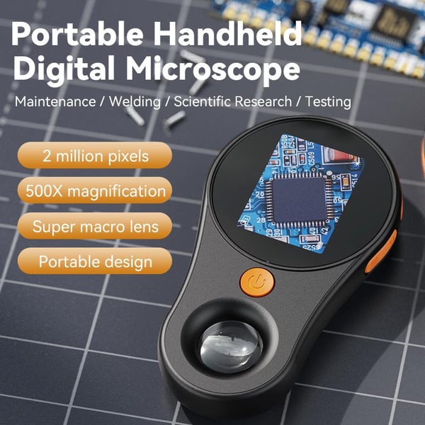 High-Definition Portable Magnifier with 500x Zoom & LCD Screen